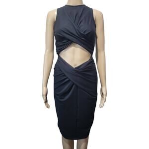 Susana Monaco x Revolve Wrap Front Top and Bottom Dress Black Size S NWT